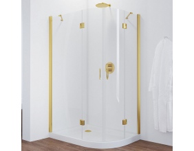 Душевой уголок Vegas Glass AFS-F 120*100 09 01 L профиль золото, стекло прозрачное 