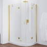 Душевой уголок Vegas Glass AFS-F 120*100 09 01 L профиль золото, стекло прозрачное 