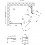 Душевой уголок Vegas Glass AFS-F 120*110 01 01 L профиль белый, стекло прозрачное 