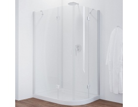 Душевой уголок Vegas Glass AFS-F 120*110 01 01 L профиль белый, стекло прозрачное 