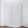 Душевой уголок Vegas Glass AFS-F 120*110 01 01 L профиль белый, стекло прозрачное 