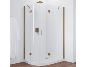 Душевой уголок Vegas Glass AFS-F 120*110 05 01 R профиль бронза, стекло прозрачное 