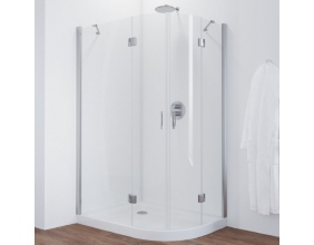 Душевой уголок Vegas Glass AFS-F 120*110 08 01 L профиль глянцевый хром, стекло прозрачное 