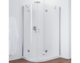Душевой уголок Vegas Glass AFS-F 120*110 08 01 R профиль глянцевый хром, стекло прозрачное 