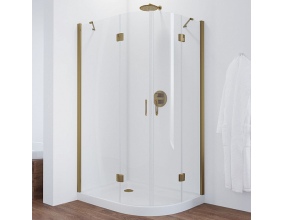 Душевой уголок Vegas Glass AFS-F 120*80 05 01 L профиль бронза, стекло прозрачное 