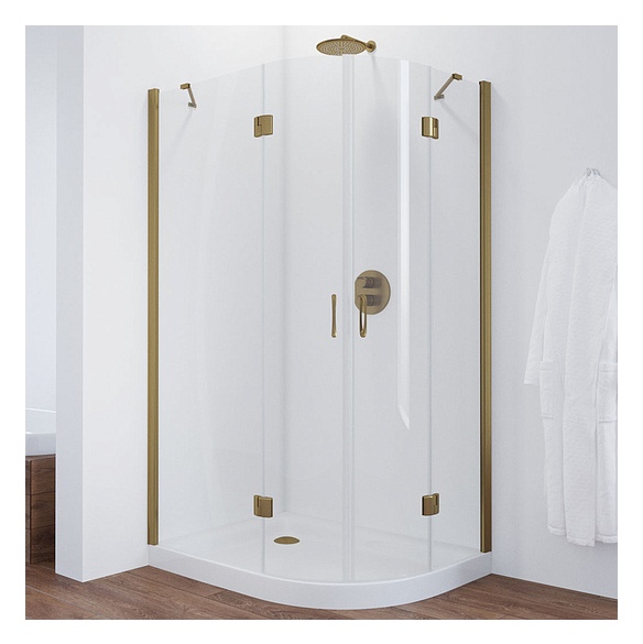 Душевой уголок Vegas Glass AFS-F 120*80 05 01 L профиль бронза, стекло прозрачное 