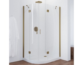 Душевой уголок Vegas Glass AFS-F 120*80 05 01 R профиль бронза, стекло прозрачное 