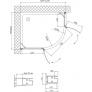 Душевой уголок Vegas Glass AFS-F 120*80 07 01 L профиль матовый хром, стекло прозрачное 