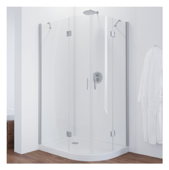 Душевой уголок Vegas Glass AFS-F 120*80 07 01 L профиль матовый хром, стекло прозрачное 