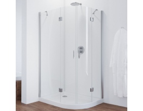 Душевой уголок Vegas Glass AFS-F 120*80 08 01 L профиль глянцевый хром, стекло прозрачное 