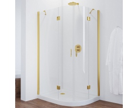 Душевой уголок Vegas Glass AFS-F 120*80 09 01 L профиль золото, стекло прозрачное 