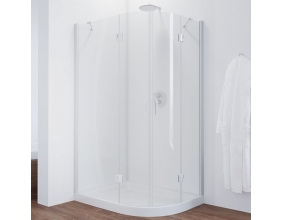 Душевой уголок Vegas Glass AFS-F 120*90 01 01 L профиль белый, стекло прозрачное 