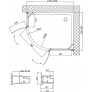 Душевой уголок Vegas Glass AFS-F 120*90 01 01 R профиль белый, стекло прозрачное 