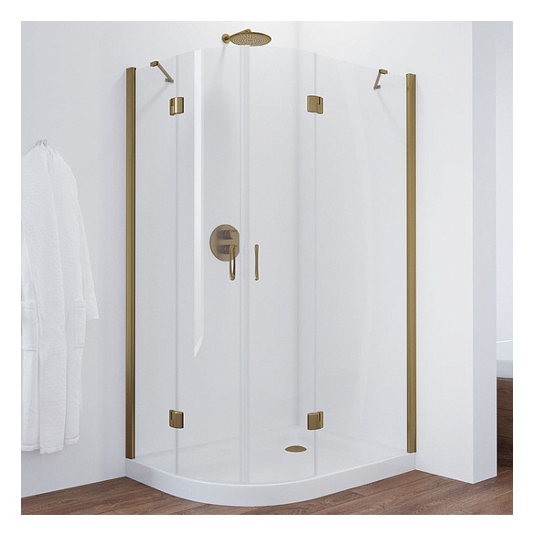 Душевой уголок Vegas Glass AFS-F 120*90 05 01 R профиль бронза, стекло прозрачное 