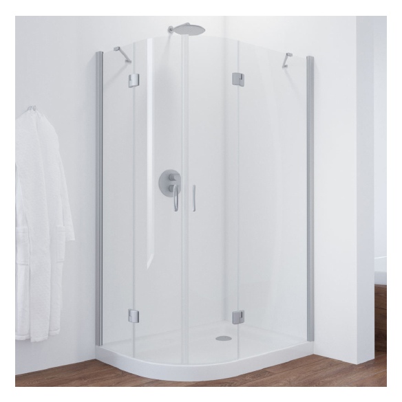 Душевой уголок Vegas Glass AFS-F 120*90 07 01 R профиль матовый хром, стекло прозрачное 
