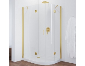 Душевой уголок Vegas Glass AFS-F 120*90 09 01 L профиль золото, стекло прозрачное 