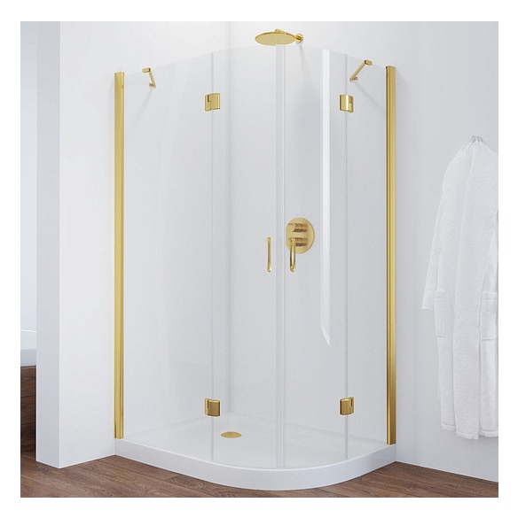 Душевой уголок Vegas Glass AFS-F 120*90 09 01 L профиль золото, стекло прозрачное 