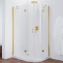 Душевой уголок Vegas Glass AFS-F 120*90 09 01 L профиль золото, стекло прозрачное 