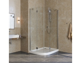 Душевой уголок Vegas Glass AFS-F Lux 100*80 08 01 R профиль глянцевый хром, стекло прозрачное 