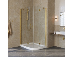 Душевой уголок Vegas Glass AFS-F Lux 100*80 09 01 L профиль золото, стекло прозрачное 