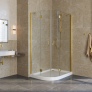 Душевой уголок Vegas Glass AFS-F Lux 100*80 09 01 R профиль золото, стекло прозрачное 