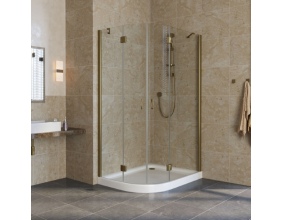 Душевой уголок Vegas Glass AFS-F Lux 100*90 05 01 R профиль бронза, стекло прозрачное 