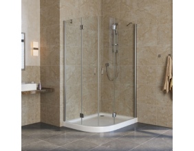 Душевой уголок Vegas Glass AFS-F Lux 110*100 08 01 R профиль глянцевый хром, стекло прозрачное 
