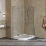 Душевой уголок Vegas Glass AFS-F Lux 110*100 08 01 R профиль глянцевый хром, стекло прозрачное 
