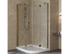 Душевой уголок Vegas Glass AFS-F Lux 110*80 05 01 L профиль бронза, стекло прозрачное 
