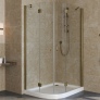 Душевой уголок Vegas Glass AFS-F Lux 110*80 05 01 R профиль бронза, стекло прозрачное 