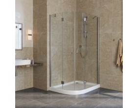 Душевой уголок Vegas Glass AFS-F Lux 110*80 08 01 R профиль глянцевый хром, стекло прозрачное 