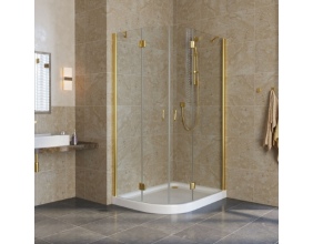 Душевой уголок Vegas Glass AFS-F Lux 110*80 09 01 R профиль золото, стекло прозрачное 