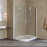 Душевой уголок Vegas Glass AFS-F Lux 110*90 01 01 R профиль белый, стекло прозрачное 