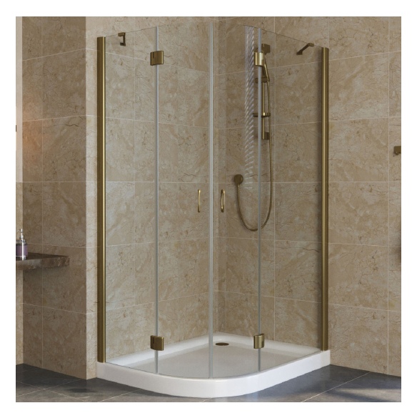 Душевой уголок Vegas Glass AFS-F Lux 110*90 05 01 R профиль бронза, стекло прозрачное 