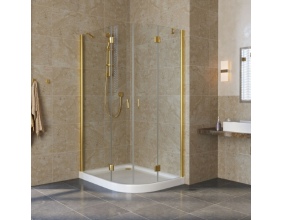 Душевой уголок Vegas Glass AFS-F Lux 110*90 09 01 L профиль золото, стекло прозрачное 