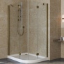 Душевой уголок Vegas Glass AFS-F Lux 120*100 05 01 L профиль бронза, стекло прозрачное 