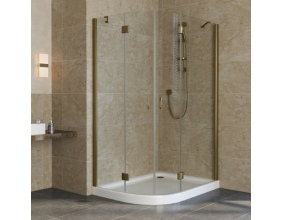 Душевой уголок Vegas Glass AFS-F Lux 120*100 05 01 R профиль бронза, стекло прозрачное 
