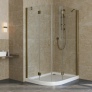 Душевой уголок Vegas Glass AFS-F Lux 120*100 05 01 R профиль бронза, стекло прозрачное 