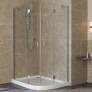 Душевой уголок Vegas Glass AFS-F Lux 120*100 07 01 L профиль матовый хром, стекло прозрачное 
