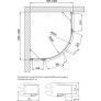 Душевой уголок Vegas Glass AFS-F Lux 120*100 07 01 R профиль матовый хром, стекло прозрачное 