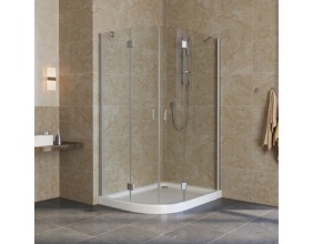 Душевой уголок Vegas Glass AFS-F Lux 120*100 07 01 R профиль матовый хром, стекло прозрачное 