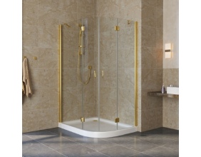 Душевой уголок Vegas Glass AFS-F Lux 120*100 09 01 L профиль золото, стекло прозрачное 
