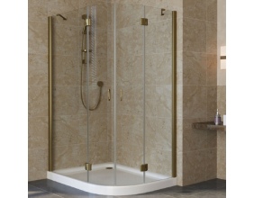 Душевой уголок Vegas Glass AFS-F Lux 120*110 05 01 L профиль бронза, стекло прозрачное 