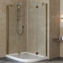 Душевой уголок Vegas Glass AFS-F Lux 120*110 05 01 L профиль бронза, стекло прозрачное 