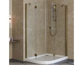 Душевой уголок Vegas Glass AFS-F Lux 120*110 05 01 R профиль бронза, стекло прозрачное 