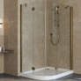 Душевой уголок Vegas Glass AFS-F Lux 120*110 05 01 R профиль бронза, стекло прозрачное 