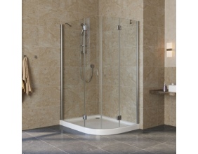 Душевой уголок Vegas Glass AFS-F Lux 120*110 08 01 L профиль глянцевый хром, стекло прозрачное 