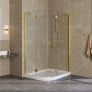 Душевой уголок Vegas Glass AFS-F Lux 120*110 09 01 R профиль золото, стекло прозрачное 