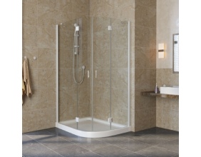 Душевой уголок Vegas Glass AFS-F Lux 120*80 01 01 L профиль белый, стекло прозрачное 