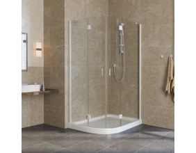 Душевой уголок Vegas Glass AFS-F Lux 120*80 01 01 R профиль белый, стекло прозрачное 